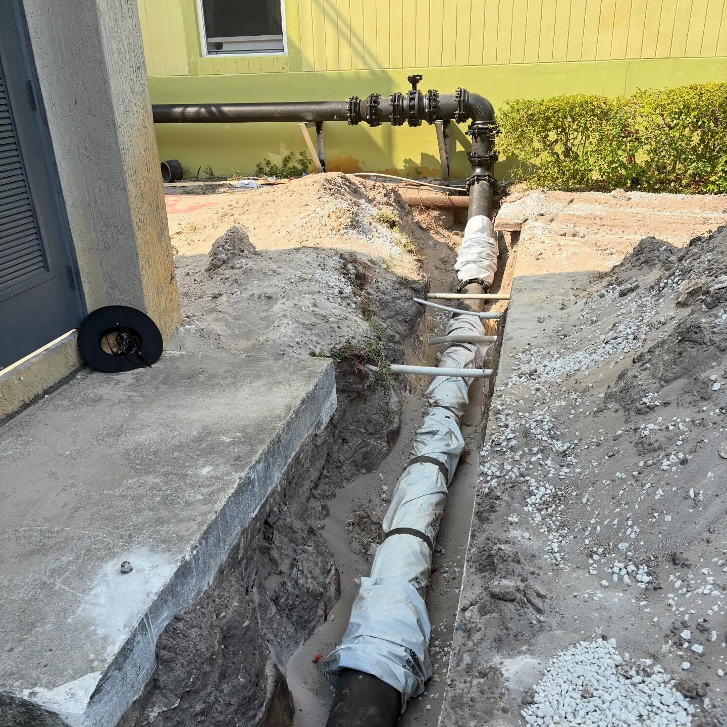 Underground water main in Hollywood FL